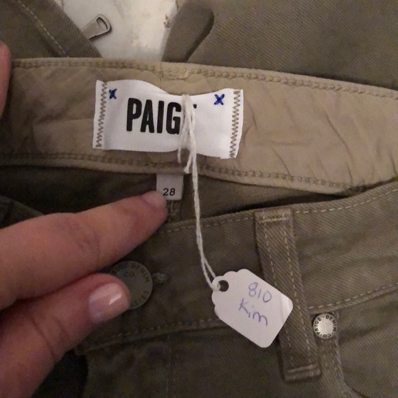 NWT Paige skinny jeans olive green 28 kardashian - Picture 2 of 8